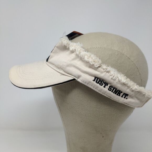 University of Beer Pong Men's Sun Visor Hat Cap Tan W/Tags Embroidered Logo - Picture 5 of 16